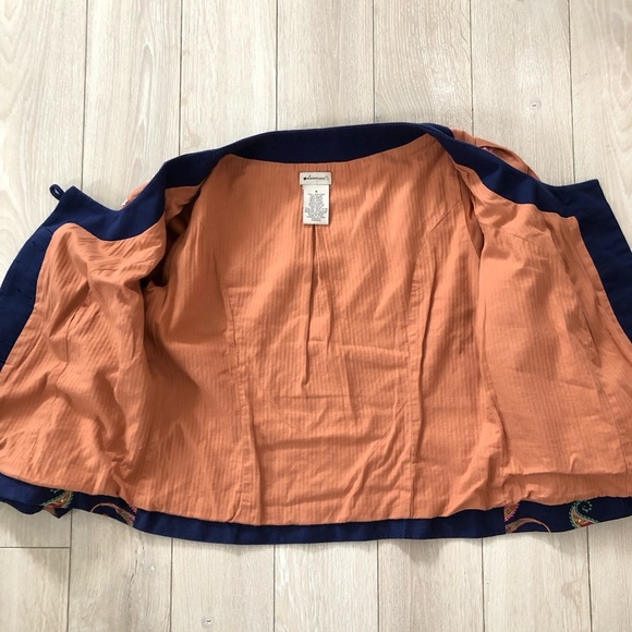 Anthropologie Elevenses Bohemian Floral Print Jacket Size 8 - Picture 2 of 16